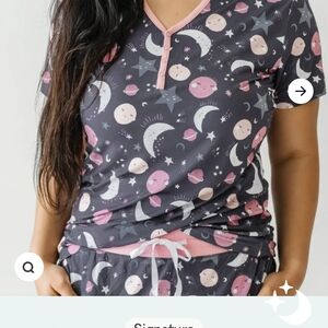 Womans Little Sleepies To The Moon And Back Small Sleep Shirt